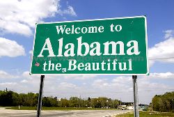 Alabama road sign